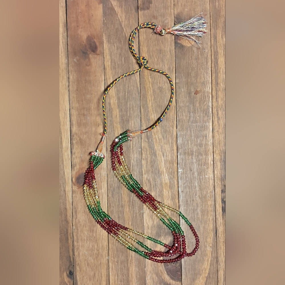 Multicolor Beaded Crystal Necklace